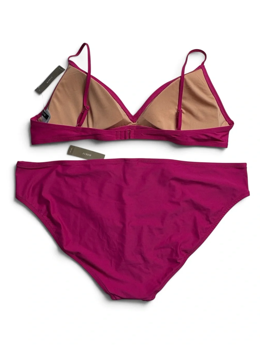 NWT J.Crew Radiant Fuchsia Bikini Set 2-Piece Top 2X Bottom 2X BC112 BC114